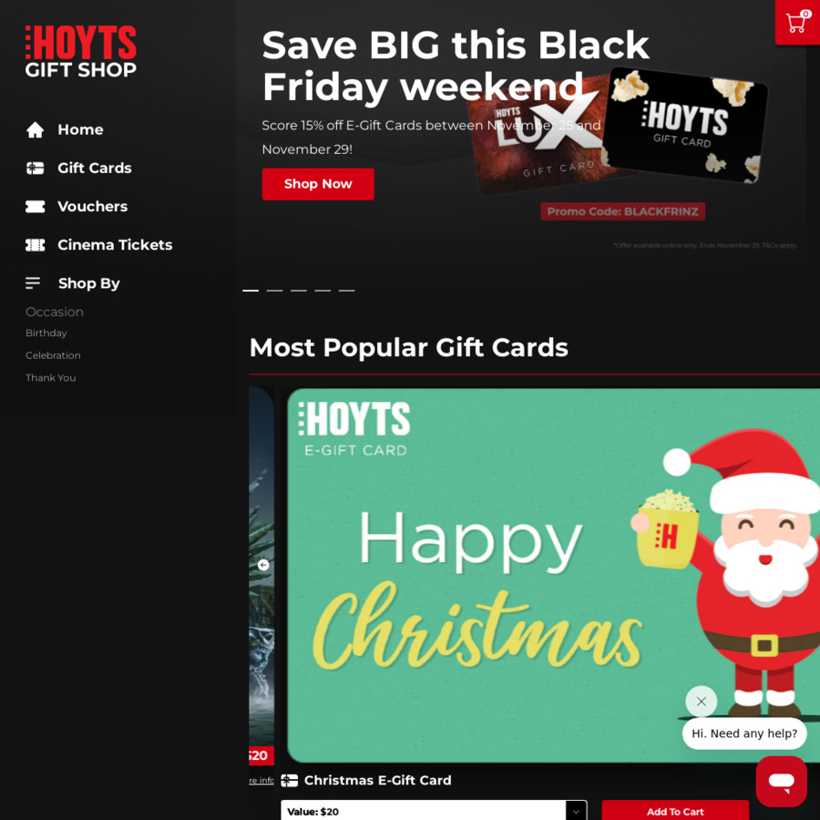 15% off e-Gift Cards @ Hoyts - ChoiceCheapies