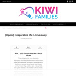 Win 1 of 3 Despicable Me 4 Prize Packs from Kiwi Families