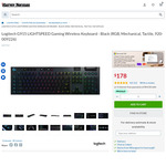 Logitech G915 Lightspeed Gaming Wireless Keyboard - Black $178 + Delivery @Harvey Norman
