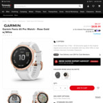 Garmin Fenix 6S Pro Watch (Rose Gold w/White) $638.99 (RRP $1,279.99) @ Torpedo7