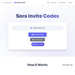 Free Access Codes to Sora 2 Image and Video Generation (iOS, VPN Required) @ Sora Invites