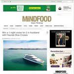 Win a 1 Night Cruise for 2 in Auckland with Hauraki Blue Cruises from Mindfood