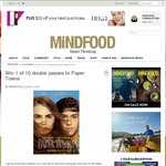 Win 1 of 10 Double Passes to Paper Towns from Mindfood