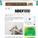 Win 1 of 3 by Unconditional Skincare Co.’s Live Probiotic Hydration Serum with BLIS Q24 from Mindfood