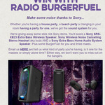 Win Sony Noise Cancelling Headphones, Wireless Speaker, Home Audio System and Some BurgerFuel Vouchers from BurgerFuel