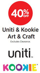 40% off Uniti & Kookie Art & Craft; 30% off Whiteboards, Ringbinders, WS Sticky Notes + More @ Warehouse Stationery (Instore)