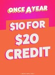 $20 Credit for $10 at Onceit