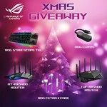 Win a ROG Strix Scope TKL, CLAVIS, RT-RX5400 Router, CETRA II Core, or TUF-RX5400 Router from Asus
