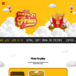 Mcdonald's Surprize Fries: 1 in 4 Chance of Winning from a Total Prize Pool of $12million+