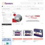 Buy 1 Get 1 FREE Pillows @ Farmers