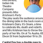 Win a Double Pass to Miss Krishnan's Party from The Dominion Post (Wellington)