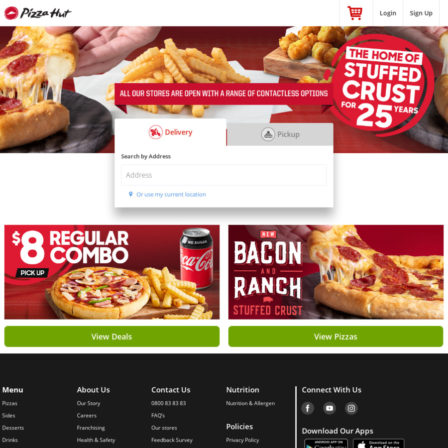 Double Value Deal Pickup Free Chicken Apricot and Bacon Stuffed Crust