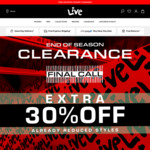 Extra 30% off Clearance; Men’s Tops from AU$10 (w $59.95), Women's Tops from AU$7 (AU$10 Shipping Orders Under AU$100) @ Live