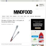 Win 1 of 9 Pairs of Savannah BBQ Tongs (Worth $29.95) from Mindfood