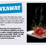 Win 1 of 13 Vouchers for 2 Lots of Hell Pizza Chicken Nibbles from The Dominion Post