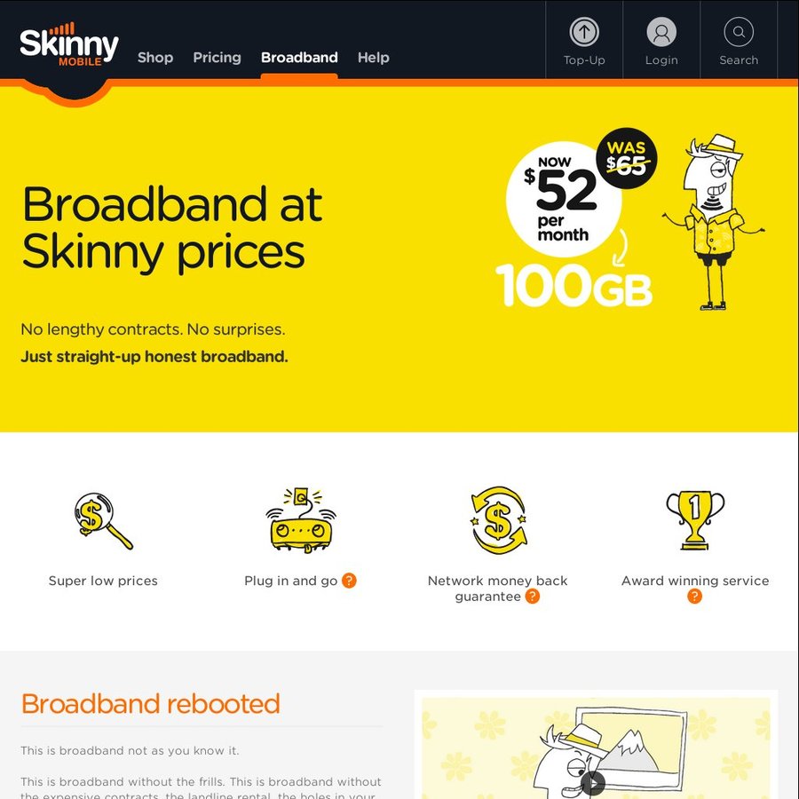 100GB of Skinny Broadband (4G) for 52 Per Month (Was 65) ChoiceCheapies