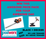 Win a Black & Decker Line Trimmer and Hedge Trimmer (Worth $326) from Poolwerx