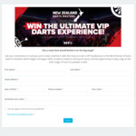 Win The Ultimate VIP Experience to The World Series of Darts in Hamilton @ SENZ