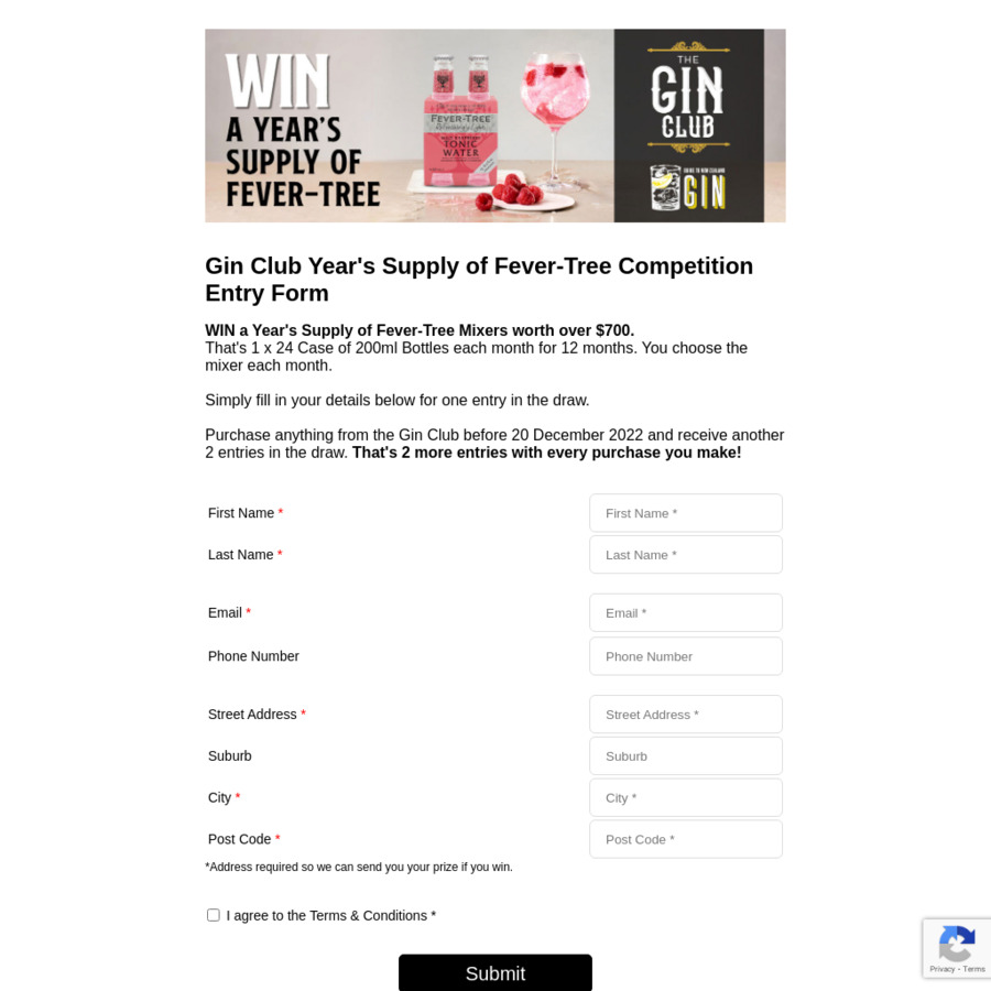 Win a Year's Supply of FeverTree Mixers (worth over 700) The Gin