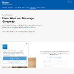 Win Your Choice of Either a Wine Cabinet or Beverage Centre from Haier Worth $899