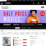 [HAM, Cinebuzz] Half Price Standard Adult Movie Tickets $12.50 (+ $1.80/Ticket Fee for Online Bookings) @ EVENT Cinema Chartwell