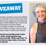 Win a Double Pass to The New Zealand Symphony Orchestra's Lands of Hope and Glory from The Dominion Post (Wellington)