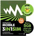 Warehouse Mobile SIM Card $0.72c (Normally $1) @Warehouse Stationery or $0.80c @ The Warehouse