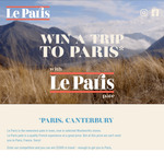 Win a $2000 House of Travel Travel Credit from Le Paris Canterbury