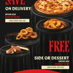 Hell Pizza Whangaparaoa: Free Side/Dessert or Save on Delivery with $35 Spend