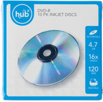 Hub DVD-R Recordable DVD Inkjet 10pk $2 @ Countdown