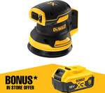 Dewalt 18V 125mm XR Random Orbital Sander + Bonus 18V XR Battery $318 @ Bunnings ($270.30 via Pricematch at Mitre 10)