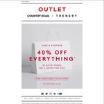 Further 40% off everything at Country Road Outlet Store (Onehunga, Auckland Only)