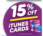 15% off iTunes Gift Cards @ Warehouse Stationery
