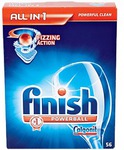 Finish Dishwasher Tabs All in One Powerball Regular 56 Pack $10 (Was $18) @ The Warehouse