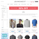  Further 50% off Sale Items (e.g. Shirts from $7.49, Jeans from $14.99) @ Jeanswest