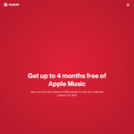 Up to 4 Months Free for Inactive / New Subscribers (Redeem via Mobile Phone) @ Apple Music via Shazam