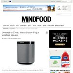 Win a Sonos Play: 1 Wireless Speaker (Worth $299) from Mindfood