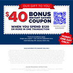 $40 off $120 Minimum Spend (Exclusions Apply, Free VIP Membership Required) @ Spotlight