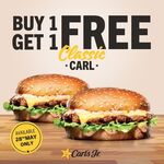 BOGOF Classic Carl Burger $9.49 @ Carl's Jr (Tuesday 28th May Only)