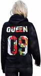 QUEEN KING Letters Printing Hooded Long Sleeve Loose Couples Pullover M-XXXL, NZ $16.60 @ Peggybuy