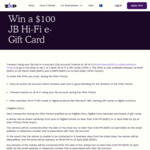 Make a Zip Payment at JB Hi-Fi, Go into the Draw to Win 1 of 3 JB Hi-Fi $100 e-Gift Cards @ Zip NZ