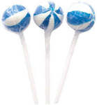 Blue Stripe Ball Lollipops (50) - Half Price - $4.47 (+ Shipping) @ Crazy Candies