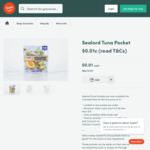 Sealord Tuna Pocket 110g $0.01 (Limit 1 Per Order, Minimum Spend $75) @ Supie