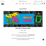 Win Return Flights for 2 to Sydney, 2 Nights Hotel, Stab High Tickets, Merch from Quiksilver