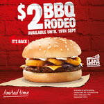 BBQ Rodeo Burger $2 @ Burger King