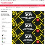 The Warehouse - Extra 50% off Clearance Clothing - from $2 - $15