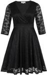 Women's Lady V-Neck Lace Dress - USD $9.99 (~$15.98 NZD) + Free Shipping @ KimCurvy