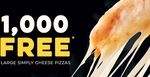 Free 1,000 Large Simply Cheese Pizza @ Domino's