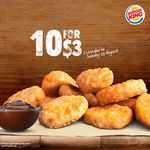 10 Chicken Nuggets for $3 @ Burger King