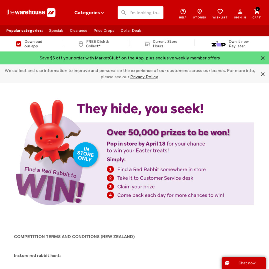 Find a Red Rabbit Instore, Win an Instant Prize (Over 50,000 Prizes to ...